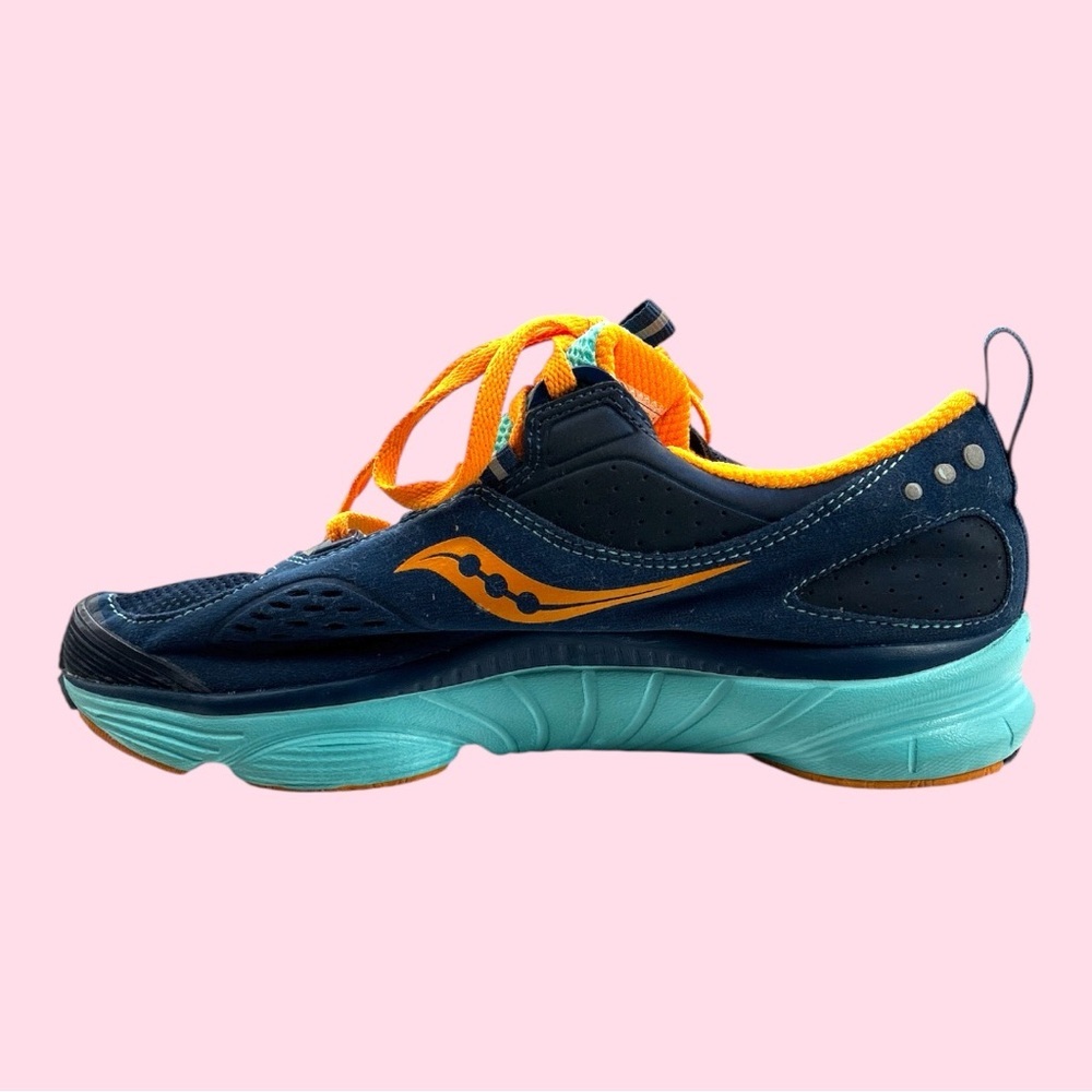 Saucony Dark Blue and Bright Orange Athletic Shoes Sz. 8.5